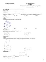 Đề thi nâng cao có đáp án toán 12 (827)