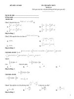 Đề mẫu toán 12 có đáp án giải thích (263)