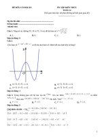 Đề toán 12 chuyên môn ôn thi có đáp án (201)