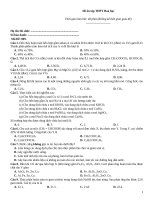 Đề ôn tập thtp hoá   đề 009