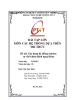 Bài tập lớn môn các hệ thống dựa trên tri thức đề tài xây dựng hệ thống chatbot tư vấn khám bệnh ngoại khoa