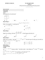 Đề thi nâng cao có đáp án toán 12 (101)
