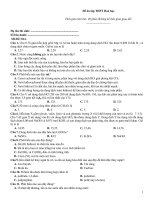 Đề ôn tập thtp hoá   đề 814