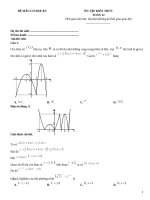 Đề ôn tập kiến thức toán 12 thpt có đáp án (495)