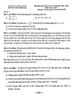 Đề thi giữa học kì 2 môn Toán lớp 9 năm 2022-2023 - Trường THCS Đống Đa