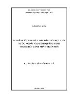 (Luận Án Tiến Sĩ) Nghiên Cứu Thu Hút Vốn Đầu Tư Trực Tiếp Nước Ngoài Vào Tỉnh Quảng Ninh Trong Bối Cảnh Phát Triển Mới.pdf