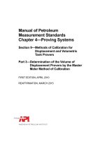 Api mpms 4 9 3 2010 (2015) (american petroleum institute)