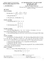 Đề thi tuyển sinh vào 10 môn Toán năm 2023-2024 có đáp án - Trường THCS Trần Mai Ninh