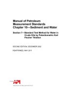 Api mpms 10 7 2002 (2011) (american petroleum institute)
