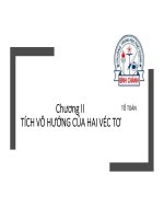 Bài giảng Hình học lớp 10 chương 2 bài 2: Tích vô hướng hai vectơ - Trường THPT Bình Chánh