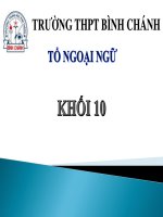 Bài giảng Tiếng Anh lớp 10 Unit 2: School talks (Listening) - Trường THPT Bình Chánh