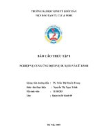 Báo Cáo Thực Tập I -  Nghiệp Vụ Cung Ứng Dịch Vụ Du Lịch Và Lữ Hành Tại Công Ty Cổ Phần Quản Lý Điểm Đến-Asia Dmc