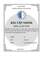 Đề bài tìm hiểu một vụ tranh chấp trong khuôn khổ wto liên quan đến điều xx gatt (ngoại lệ chung) và trình bày các nội dung theo yêu cầu