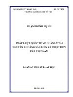 Luận Án Tiến Sĩ Pháp Luật Quốc Tế Về Quản Lý Tài Nguyên Khoáng Sản Biển Và Thực Tiễn Của Việt Nam.pdf