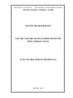 (Luận Văn Thạc Sĩ) Tạo Việc Làm Cho Người Lao Động Huyện Yên Dũng, Tỉnh Bắc Giang.pdf