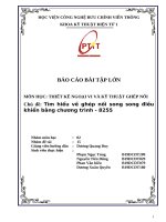 Thiết kế ngoại vi và kỹ thuật ghép nối đề tài tìm hiểu về  ghép nối song song điều khiển bằng chương trình 8255