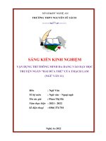 Sáng kiến kinh nghiệm thpt  hình thành và củng cố tri thức thể loại trong dạy học đọc hiểu văn bản ngữ văn 10 trung học phổ thông theo chương trình 2018