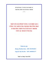 Sáng kiến kinh nghiệm thpt một số giải pháp nâng cao chất lượng công tác kiểm tra nội bộ trường học ở trường thpt nguyễn duy trinh, huyện nghi lộc