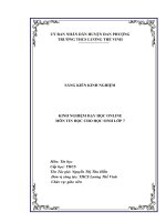 Sáng kiến kinh nghiệm  kinh nghiệm dạy học online môn tin học cho học sinh lớp 7