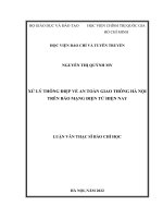 Xử lý thông điệp về an toàn giao thông hà nội trên báo mạng điện tử hiện nay