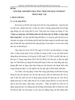Sáng kiến kinh nghiệm giúp học sinh biết khai thác trệt để mạng internet trong học tập