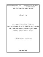 Xử lý thông tin sai lệch, xuyên tạc trên mạng xã hội giai đoạn trước đại hội đảng bộ các cấp ở tỉnh bến tre năm 2020   góc nhìn từ quản lý báo chí, truyền thông