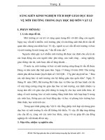 Sáng kiến kinh nghiệm  tích hợp giáo dục bảo vệ môi trường trong dạy học bộ môn vật lí