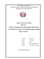 Khoá Luận Tốt Nghiệp Đề Tài Nâng Cao Hiệu Quả Hoạt Động Bán Hàng Cá Nhân Của Công Ty Cổ Phần Khởi Nghiệp Trực Tuyến.docx