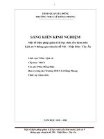 Sáng kiến kinh nghiệm một số biện pháp giảm tỉ lệ học sinh yếu kém môn lịch sử 9 thông qua chuyên đề mỹ   nhật bản   tây âu