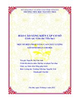 Một số biện pháp nâng cao chất lượng giờ sinh hoạt chi đội