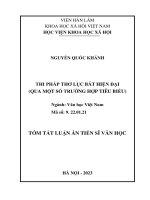 Tóm tắt: Thi pháp thơ lục bát hiện đại (qua một số trường hợp tiêu biểu).