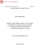 Nghiên cứu đặc điểm lâm sàng, cận lâm sàng, nguyên nhân và đánh giá kết quả điều trị suy hô hấp có thở máy ở trẻ sơ sinh tại bệnh viện nhi đồng cần thơ