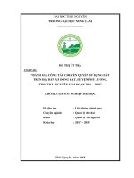 Luận văn đánh giá công tác chuyển quyền sử dụng đất trên địa bàn xã động đạt, huyện phú lương, thái nguyên giai đoạn 2016   2018