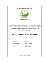 Luận văn đánh giá việc thế chấp bằng giá trị quyền sử dụng đất giai đoạn 2016   2018 tại thành phố thái nguyên, tỉnh thái nguyên