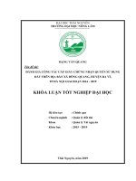 Luận văn đánh giá công tác cấp giấy chứng nhận quyền sử dụng đất trên địa bàn xã đông quang, hyện ba vì, thành phố hà nội giai đoạn 2016   2019