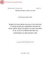 Nghiên cứu đặc điểm lâm sàng, cận lâm sàng và đánh giá kết quả khởi phát chuyển dạ bằng thông foley hai bóng cải tiến cho thai từ 40   42 tuần tại bệnh viện phụ sản thành phố cần thơ nă