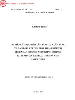 Nghiên cứu đặc điểm lâm sàng, cận lâm sàng và đánh giá kết quả phẫu thuật điều trị bệnh nhân có nang xương hàm do răng tại bệnh viện đa khoa tỉnh trà vinh năm 2017 2018