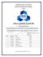 Báo cáo bài tập lớn môn đại số tuyến tính đề tài ứng dụng của đại số tuyến tính trong qui hoạch tuyến tính với bài toán vận tải