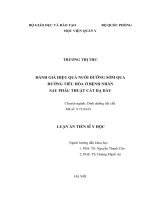 Luận án tiến sĩ đánh giá hiệu quả nuôi dưỡng sớm đường tiêu hóa ở bệnh nhân sau phẫu thuật cắt dạ dày