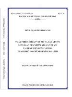 Tỷ lệ nhiễm khuẩn vết mổ và các yếu tố liên quan đến nhiễm khuẩn vết mổ tại bệnh viện hùng vương, thành phố hồ chí minh năm 2019   2020