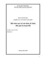 Sáng kiến kinh nghiệm bài toán cực trị của hàm số chứa dấu giá trị tuyệt đối