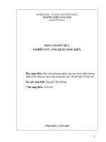 Sáng kiến kinh nghiệm  đổi mới phương pháp dạy học theo định hướng phát triển năng lực học sinh trong dạy học chủ đề hàm số bậc hai