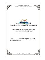 Sáng kiến kinh nghiệm   một số vấn đề cơ bản khi ôn luyện phần truyện ngắn hiện đại