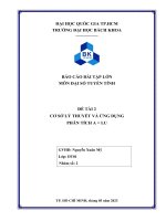 Báo cáo bài tập lớn môn đại số tuyến tính đề tài 2 cơ sở lý thuyết và ứng dụng phân tích a = lu