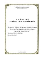 Sáng kiến kinh nghiệm  giải thích các hiện tượng thực tiễn có liên quan đến bài học để tạo hứng thú cho học sinh và nâng cao hiệu quả dạy   học môn hoá học