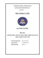 Thảo luận an sinh xã hội đề tài liên hệ thực tiễn về thực hiện chính sách cứu trợ xã hội ở việt nam