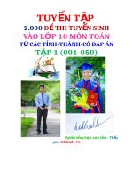 TUYỂN tập 2 000 đề THI TUYỂN SINH tập 