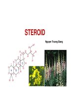 Bài giảng Kỹ thuật thu nhận hợp chất có hoạt tính sinh học từ thực vật: Chương 2 - Steroid
