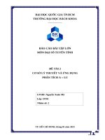 Báo cáo bài tập lớn môn đại số tuyến tính đề tài 2 cơ sở lý thuyết và ứng dụng phân tích a = lu