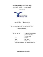 Tiểu luận đề tài báo cáo cuối học phần môn học công tác kỹ sư